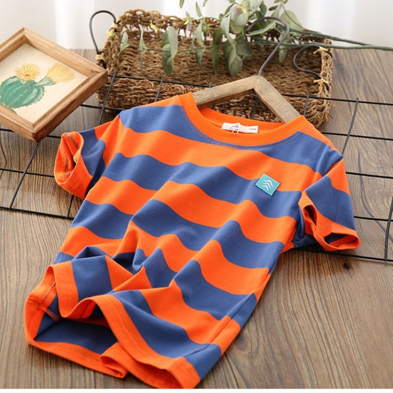 Boys' Striped Short Sleeve Shirt
