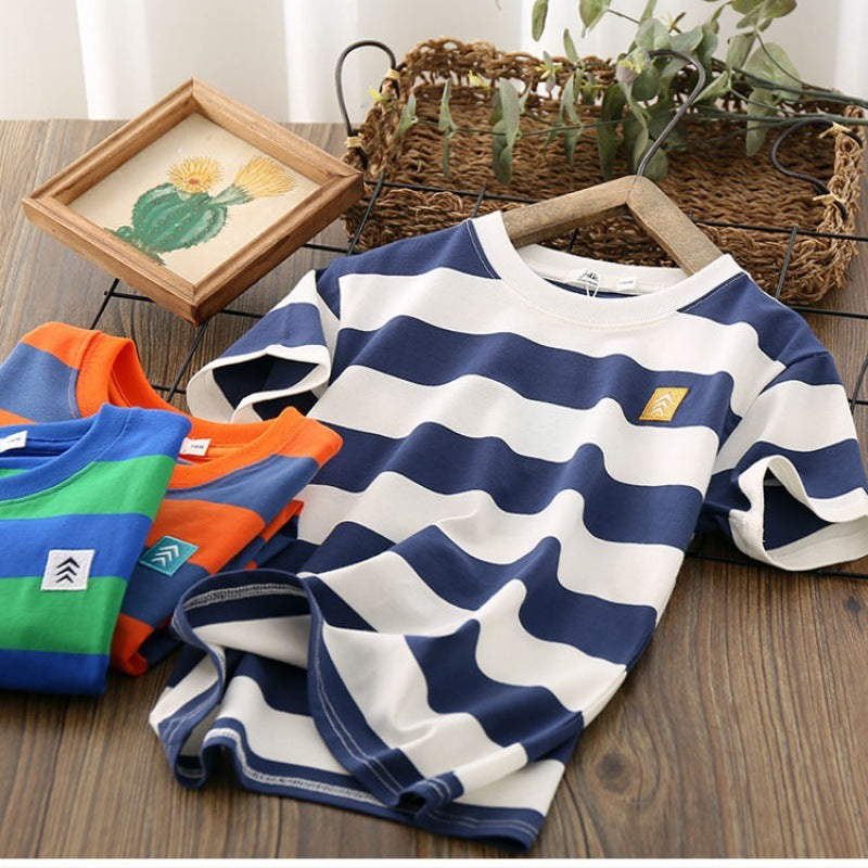 Boys' Striped Short Sleeve Shirt