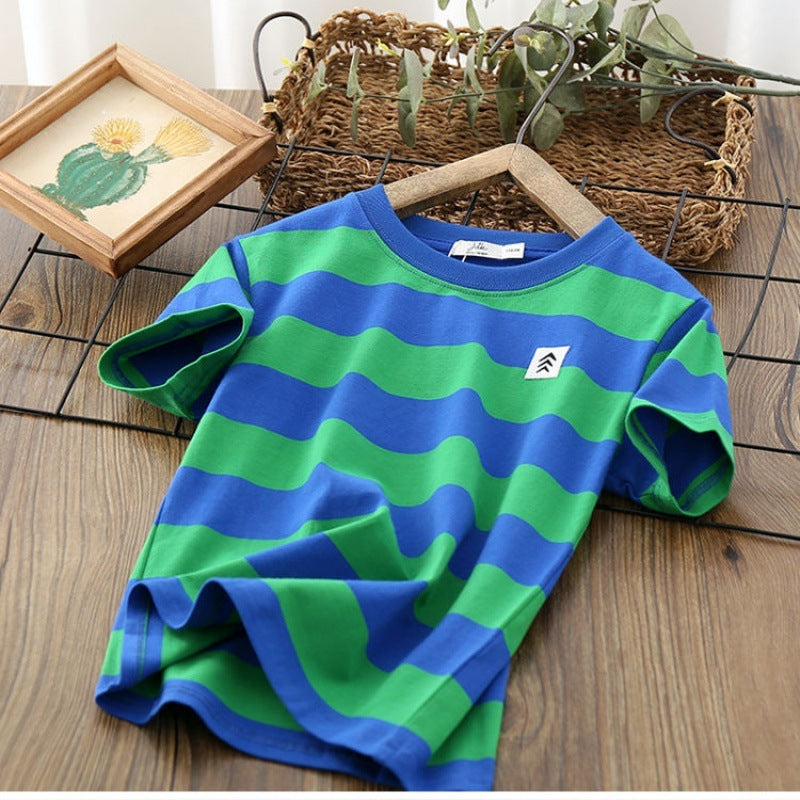 Boys' Striped Short Sleeve Shirt