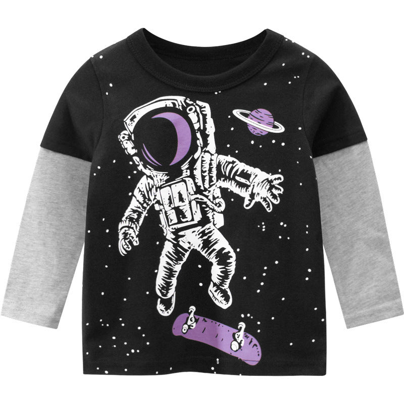 Boys Long Sleeve Astronaut Tee