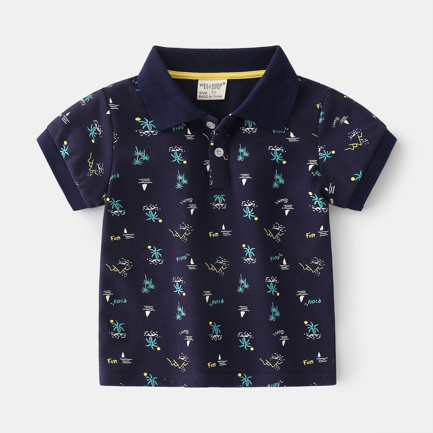 Boys' Cotton Short-Sleeved Summer Polo