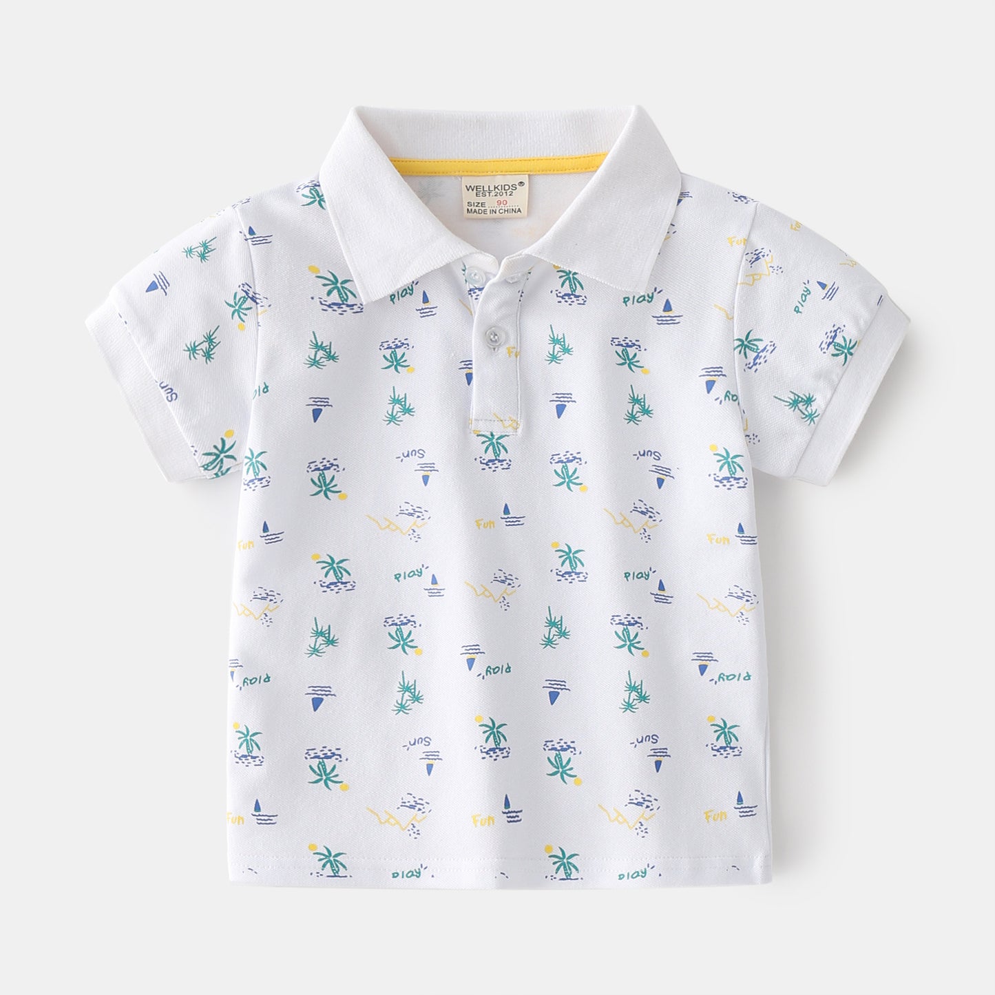 Boys' Cotton Short-Sleeved Summer Polo