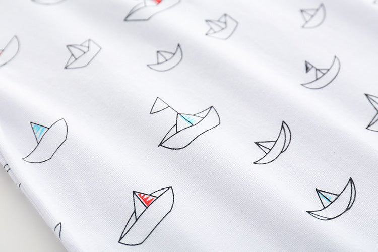 Boys' Short-Sleeved Nautical Polo