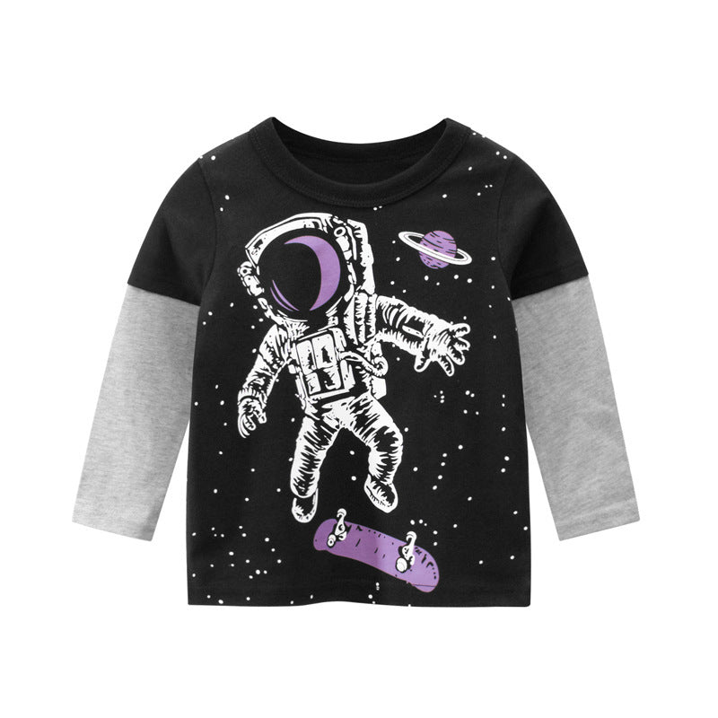 Boys Long Sleeve Astronaut Tee